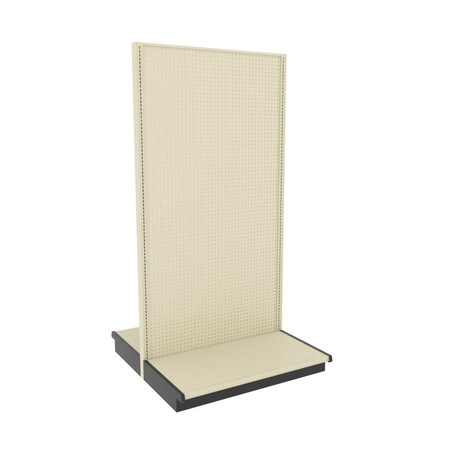 Lozier Gondola Island Display Starter, Platinum Off-White, 48W x 96H x 25D P495V-ST